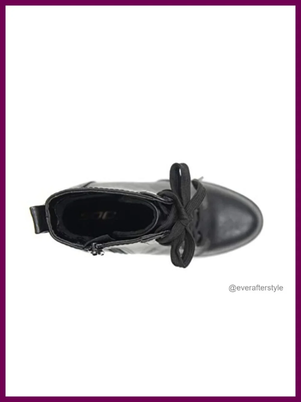 High Stacked Heel Combat Bootie with Lug Sole Platform and Chunky Heel